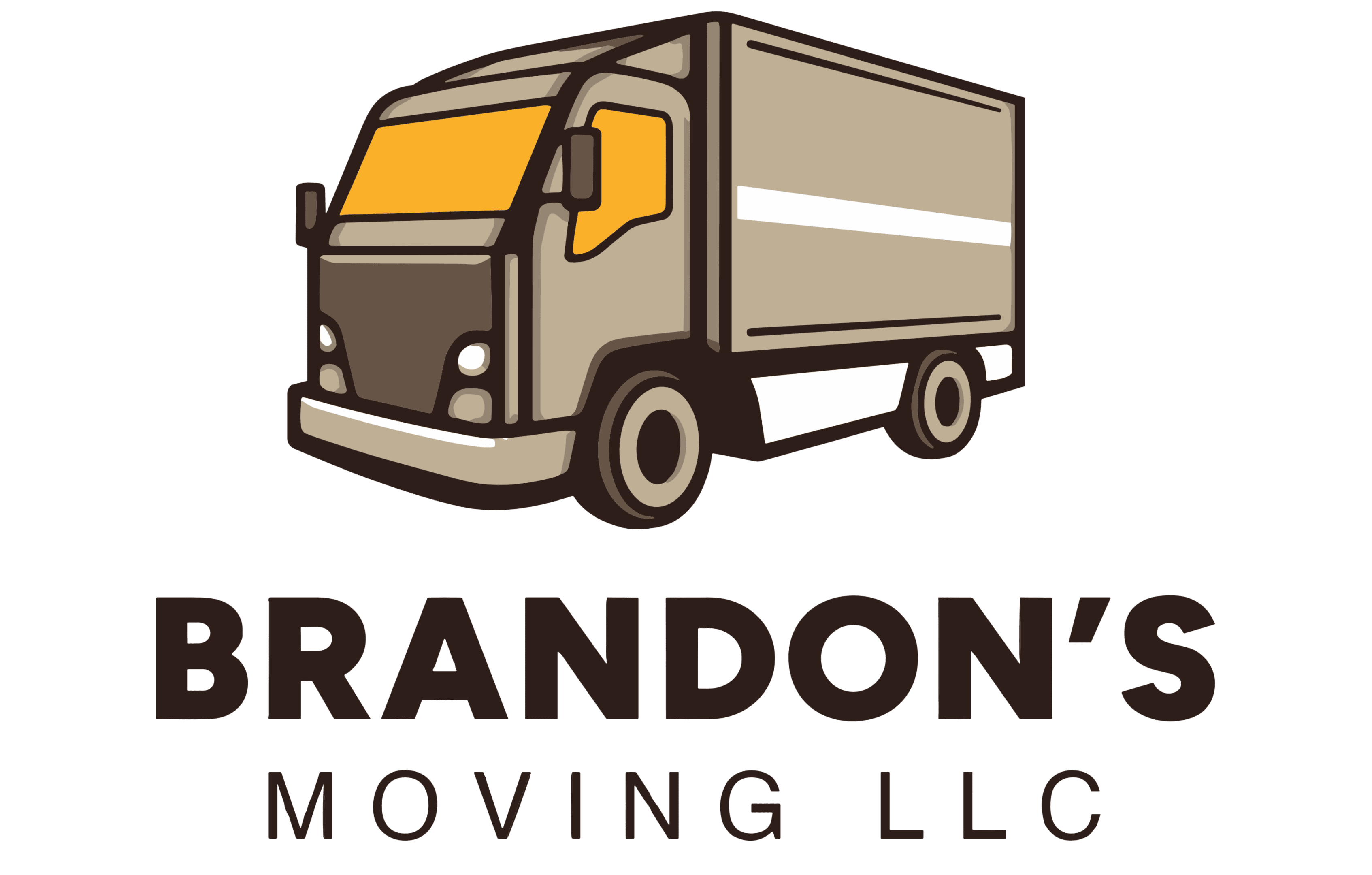 Brandon's Moving LLC logo with delivery truck